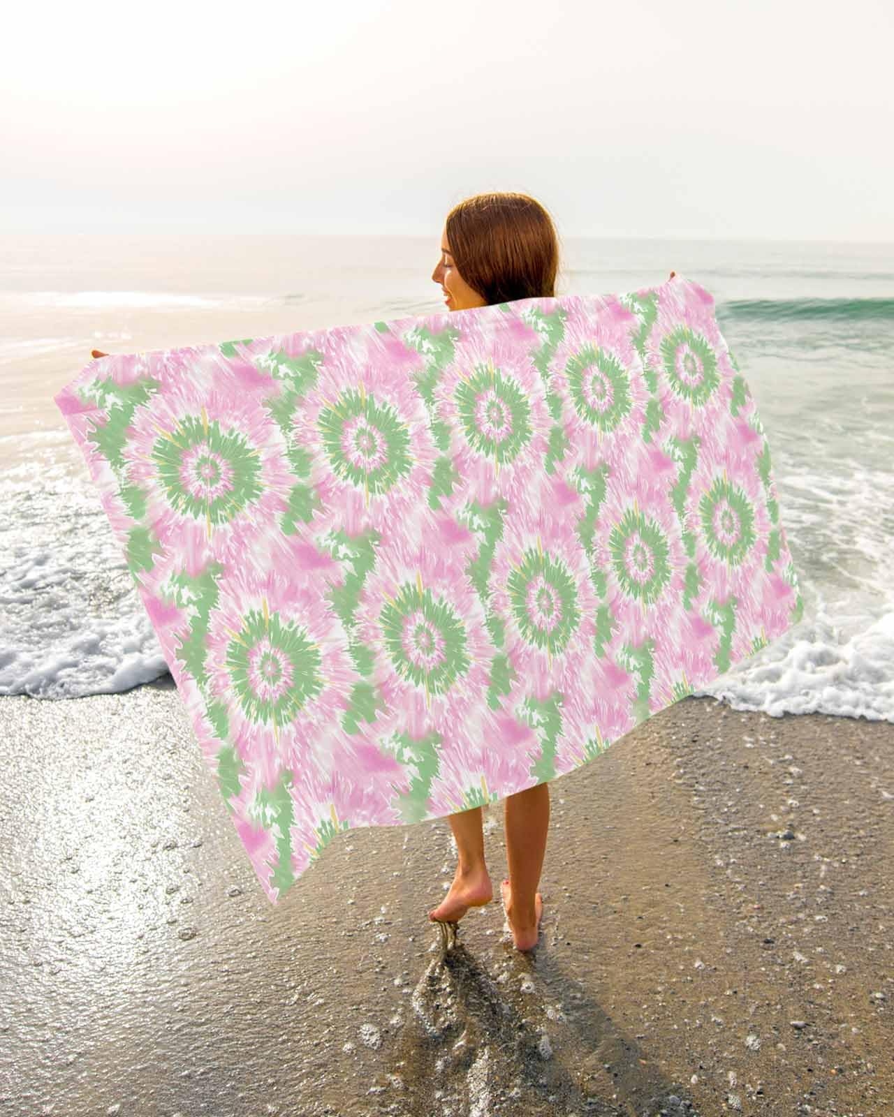 Amazon.com: Pink Green Beach Towels Oversized Super Absorbent